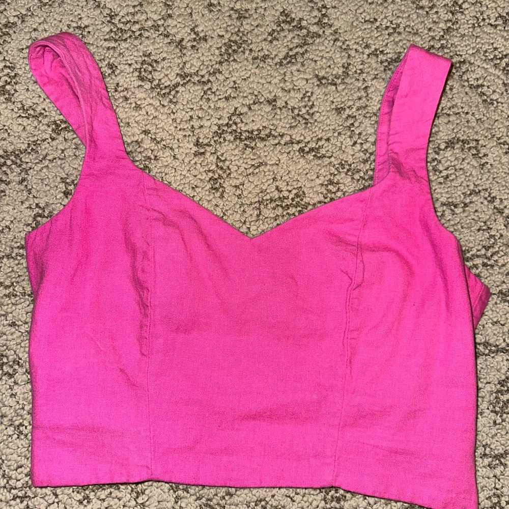 Pink crop top, size XS